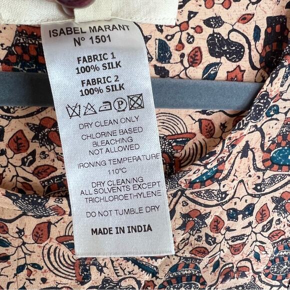 Isabel Marant Etoile Silk Tunic Top Dress Size 1 Small - Picture 7 of 8